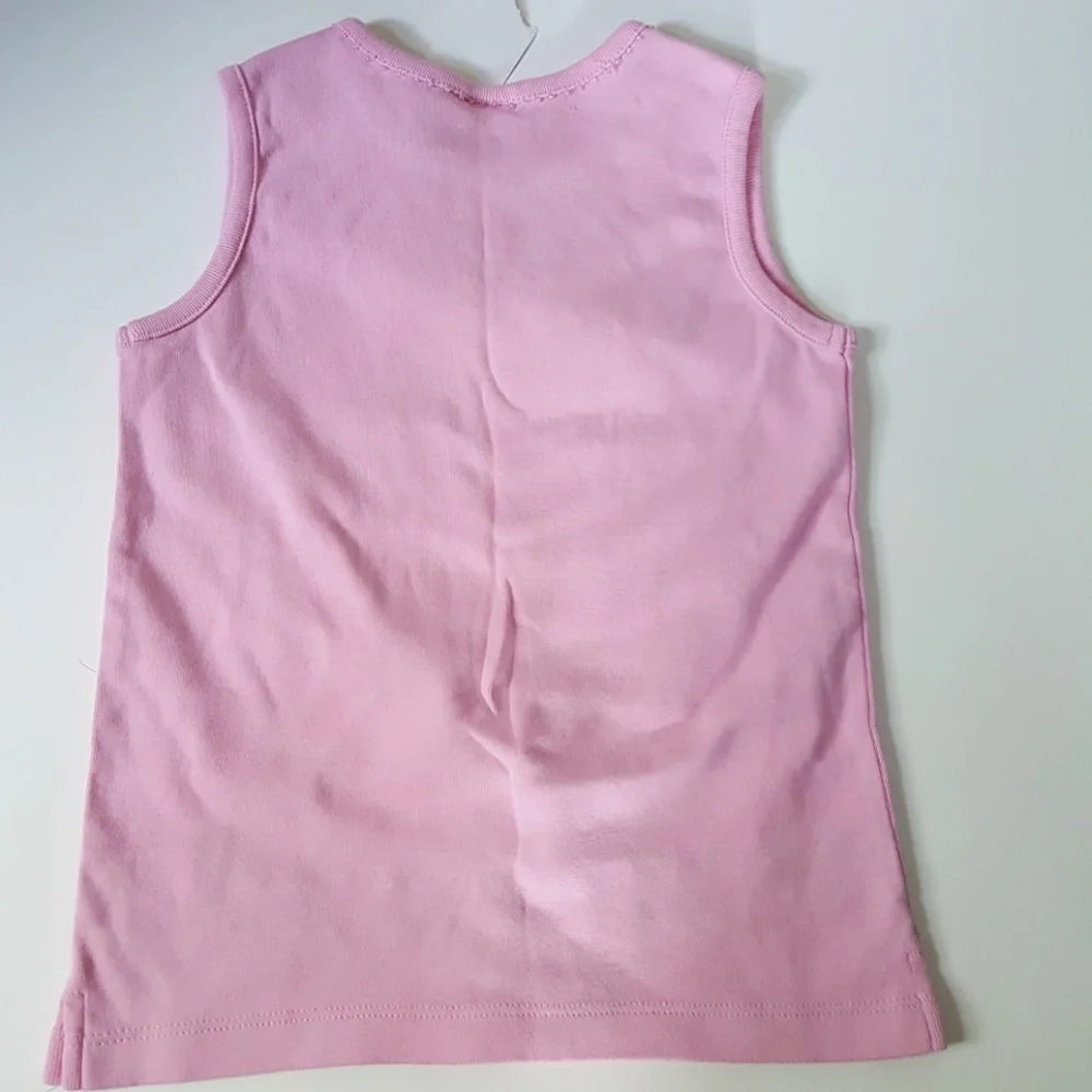 Girls GAP Pink Flowers & Beaded Neck Tank Top-XS 4